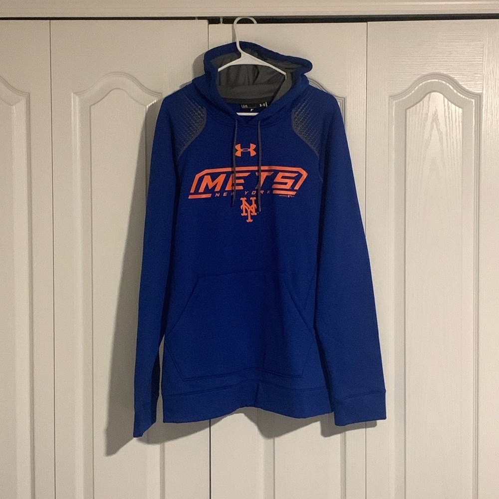 New York Mets hoodie under armor worn like 2 times